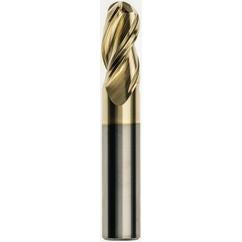 5 x 5 x 15 x 50mm Ball Nose 3 Flute Carbide M223 Streaker End Mill-ZrN - USA Tool & Supply