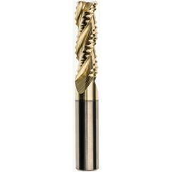 10 x 10 x 30 x 75mm 0.5mm Radius 3 Flute Carbide M233 Streaker Roughing End Mill-ZrN - USA Tool & Supply