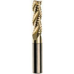 10 x 10 x 30 x 75mm 0.5mm Radius 3 Flute Carbide M233 Streaker Roughing End Mill-ZrN - USA Tool & Supply