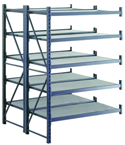 50 x 52 x 78" - Welded Frame Double Straight Shelving Add-On Unit (Gray) - USA Tool & Supply