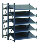 50 x 48 x 78" - Welded Frame Double Inverted Tilt Shelving Add-On Unit (Gray) - USA Tool & Supply