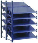 50 x 48 x 78" - Welded Frame Double Tilt Shelving Add-On Unit (Gray) - USA Tool & Supply