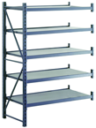 50 x 26 x 78" - Welded Frame Single Straight Shelving Add-On Unit (Gray) - USA Tool & Supply