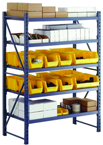 52 x 26 x 78" - Welded Frame Single Straight Shelving Starter Unit (Gray) - USA Tool & Supply