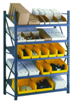 52 x 24 x 78" - Welded Frame Single Tilt Shelving Starter Unit (Gray) - USA Tool & Supply