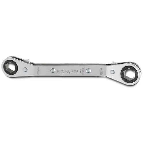 ‎Proto Offset Double Box Reversible Ratcheting Wrench 3/8″ × 7/16″ - 6 Point - USA Tool & Supply