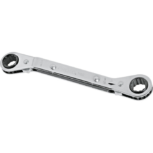‎Proto Offset Double Box Reversible Ratcheting Wrench 1/4″ × 5/16″ - 12 Point - USA Tool & Supply