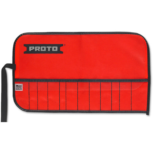 Proto Red Canvas 12-Pocket Tool Roll - USA Tool & Supply