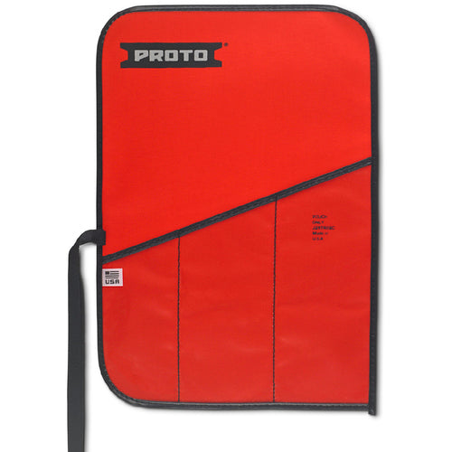 Proto Red Canvas 3-Pocket Tool Roll - USA Tool & Supply