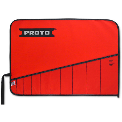 Proto Red Canvas 10-Pocket Tool Roll - USA Tool & Supply