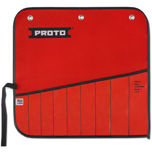 Proto Red Canvas 9-Pocket Tool Roll - USA Tool & Supply