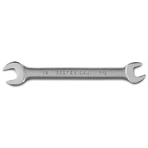 Proto Satin Open-End Wrench - 7/16″ × 1/2″ - USA Tool & Supply
