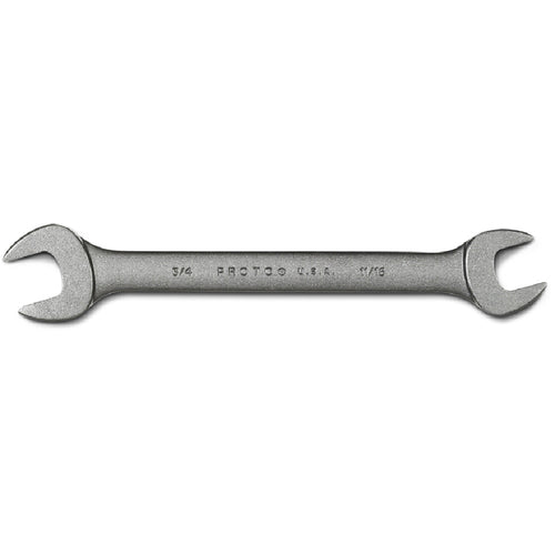 Proto Black Oxide Open-End Wrench - 11/16″ × 3/4″ - USA Tool & Supply