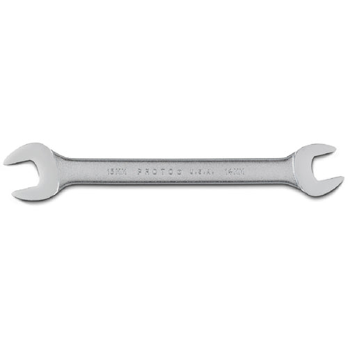 Proto Satin Open-End Wrench - 14 mm × 15 mm - USA Tool & Supply