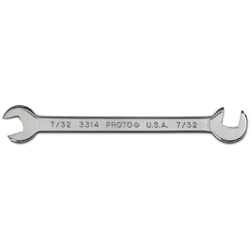 Proto Short Satin Angle Open-End Wrench - 7/32″ - USA Tool & Supply
