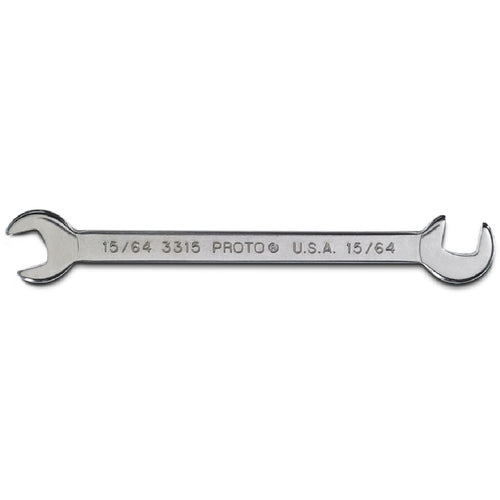 Proto Short Satin Angle Open-End Wrench - 15/64″ - USA Tool & Supply