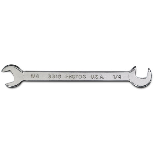 Proto Short Satin Angle Open-End Wrench - 1/4″ - USA Tool & Supply