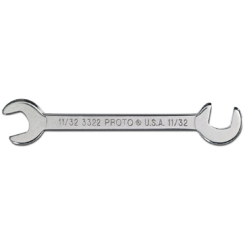 Proto Short Satin Angle Open-End Wrench - 11/32″ - USA Tool & Supply