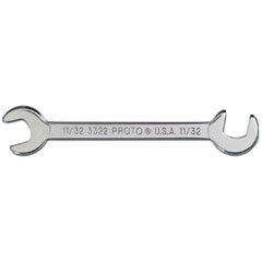 Proto Short Satin Angle Open-End Wrench - 11/32″ - USA Tool & Supply