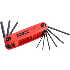 ‎Proto 9 Piece Folding Hex Key Set with Comfort Grip: .050-3/16″ - USA Tool & Supply