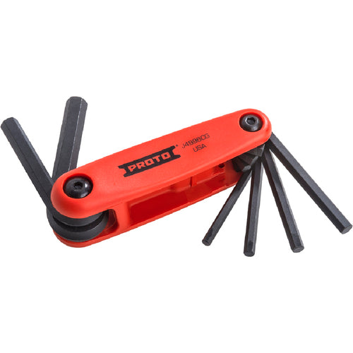‎Proto 6 Piece Folding Hex Key Set with Comfort Grip: 5/32-3/8″ - USA Tool & Supply