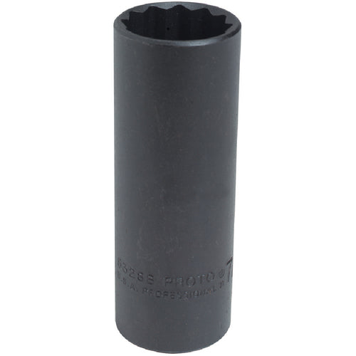 ‎Proto 1/2″ Drive Black Oxide Deep Socket 13/16″ - 12 Point - USA Tool & Supply