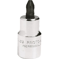 Proto 1/2″ Drive Phillips Screwdriver Bit Socket - # 3 - USA Tool & Supply
