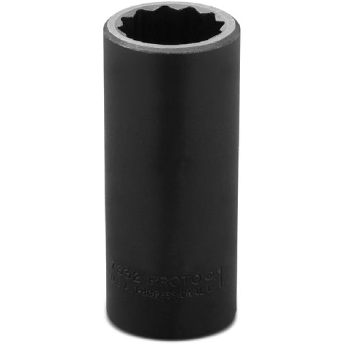 ‎Proto 1/2″ Drive Deep Impact Socket 1″ - 12 Point - USA Tool & Supply