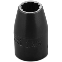 ‎Proto 1/2″ Drive Thin Wall Impact Socket 11 mm - 12 Point - USA Tool & Supply