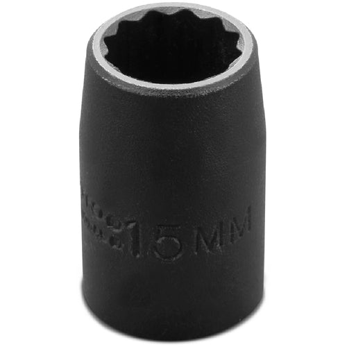 ‎Proto 1/2″ Drive Thin Wall Impact Socket 15 mm - 12 Point - USA Tool & Supply