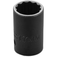 ‎Proto 1/2″ Drive Thin Wall Impact Socket 17 mm - 12 Point - USA Tool & Supply