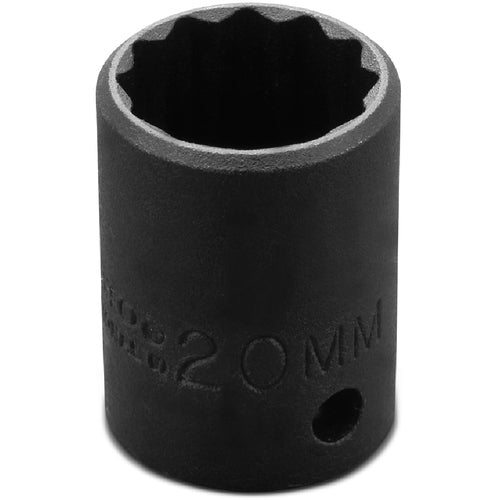 ‎Proto 1/2″ Drive Thin Wall Impact Socket 20 mm - 12 Point - USA Tool & Supply