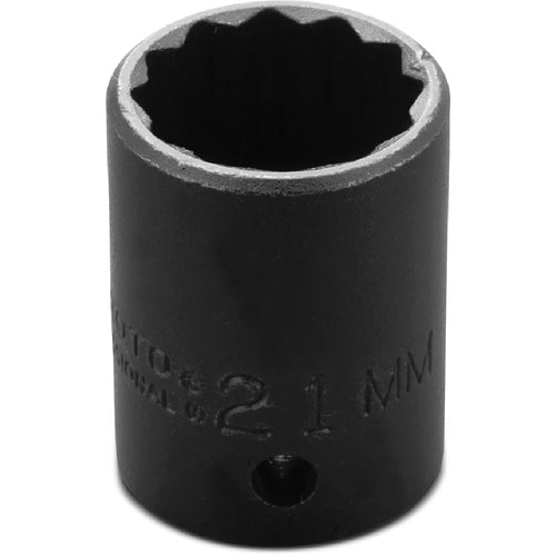 ‎Proto 1/2″ Drive Thin Wall Impact Socket 21 mm - 12 Point - USA Tool & Supply