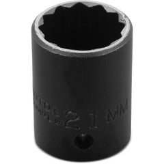 ‎Proto 1/2″ Drive Thin Wall Impact Socket 21 mm - 12 Point - USA Tool & Supply