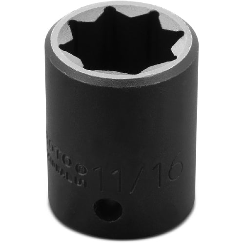 ‎Proto 1/2″ Drive Impact Socket 11/16″ - 8 Point - USA Tool & Supply