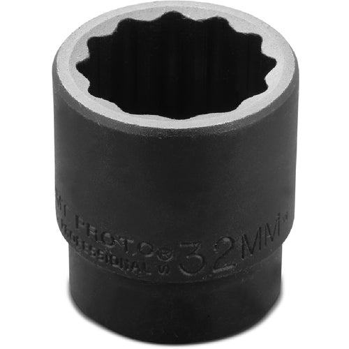 ‎Proto 1/2″ Drive Thin Wall Impact Socket 32 mm - 12 Point - USA Tool & Supply