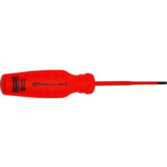 Proto VDE Insulated Cabinet Screwdriver- 5/32 × 4″ - USA Tool & Supply