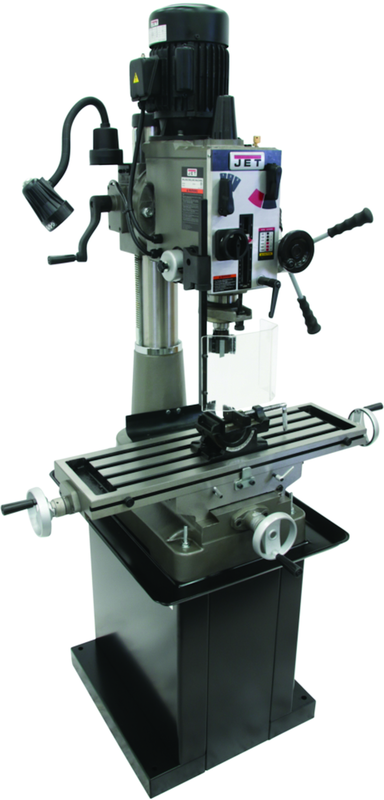 JMD-40GH Geared Head Mill Drill with Newall DP700 2-Axis DRO & X-Powerfeed - USA Tool & Supply