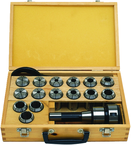 CCS-1 Mill Chuck with Collet Set and Carry case; R8 Shank; 1/8" to 1" Capacity - USA Tool & Supply