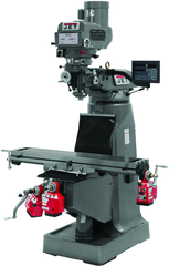 JTM-4VS Mill With 3-Axis Newall DP700 DRO (Knee) With X, Y and Z-Axis Powerfeeds - USA Tool & Supply