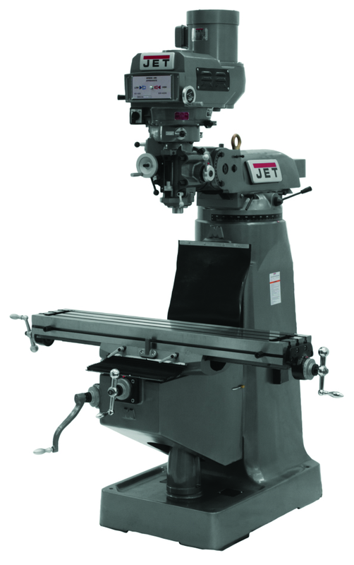 JTM-1050 Mill With ACU-RITE 200S DRO With X, Y and Z-Axis Powerfeeds and Power Draw Bar - USA Tool & Supply