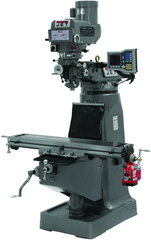 JTM-4VS Mill With ACU-RITE VUE DRO With X-Axis Powerfeed and 6" Riser Block - USA Tool & Supply