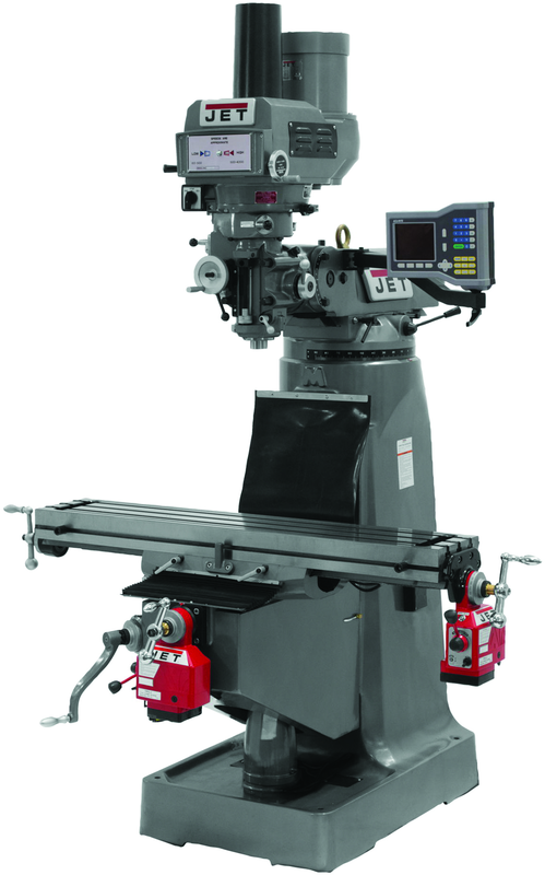 JTM-4VS Mill With 3-Axis ACU-RITE 300S DRO (Knee) With X, Y and Z-Axis Powerfeeds and Power Draw Bar - USA Tool & Supply