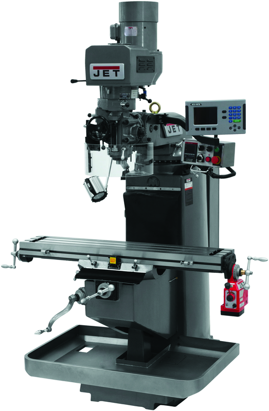 JTM-949EVS Mill With 3-Axis Acu-Rite 200S DRO (Knee) With X-Axis Powerfeed - USA Tool & Supply