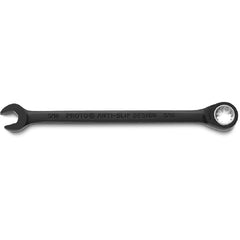 Proto Black Chrome Combination Non-Reversible Ratcheting Wrench 5/16″ - Spline - USA Tool & Supply