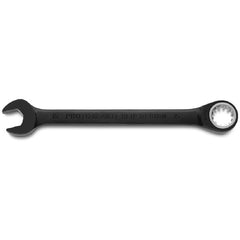 Proto Black Chrome Combination Non-Reversible Ratcheting Wrench 15 mm - Spline - USA Tool & Supply