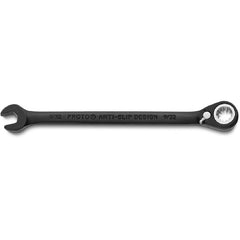 Proto Black Chrome Combination Reversible Ratcheting Wrench 9/32″ - Spline - USA Tool & Supply