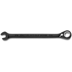 Proto Black Chrome Combination Reversible Ratcheting Wrench 5/16″ - Spline - USA Tool & Supply