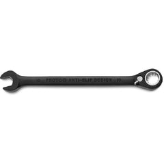 Proto Black Chrome Combination Reversible Ratcheting Wrench 10 mm - Spline - USA Tool & Supply