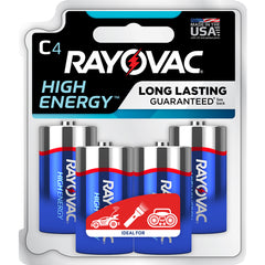 C High Energy Alkaline Batt-4Pk - USA Tool & Supply